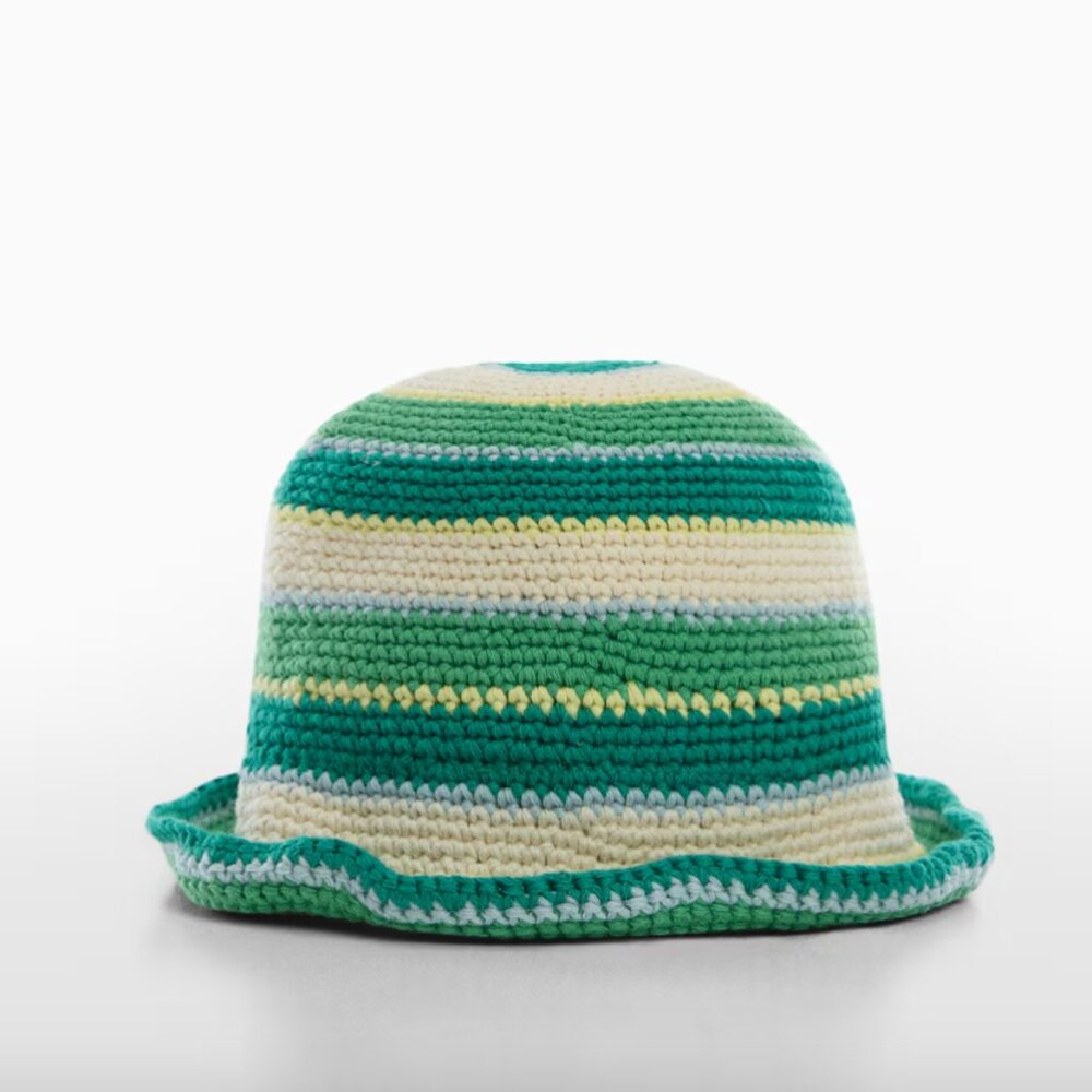 Mango crochet bucket hat BNWT, OS